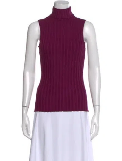 Pre-owned Simon Miller Mock Neck Sleeveless Top In Purple