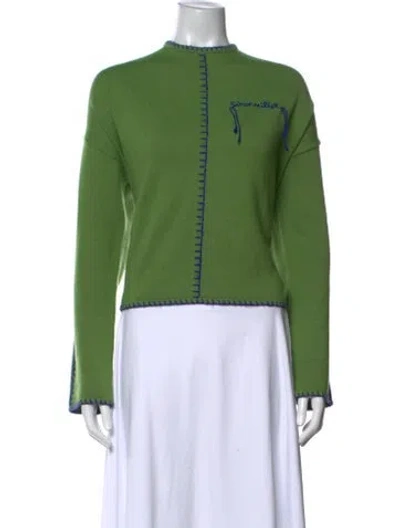 Pre-owned Simon Miller Mock Neck Sweater In Green