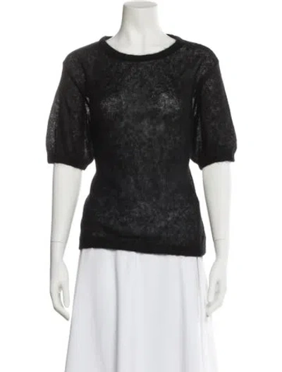 Pre-owned Simon Miller Mohair Scoop Neck Sweater In Black