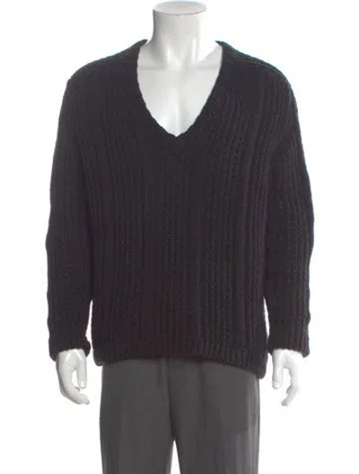 Pre-owned Simon Miller Mohair V-neck Pullover In Gray