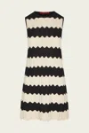 Simon Miller Moji Knit Mini Dress In Black Macadamia Wave
