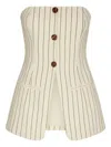 Simon Miller Mori Button Top In Neutral