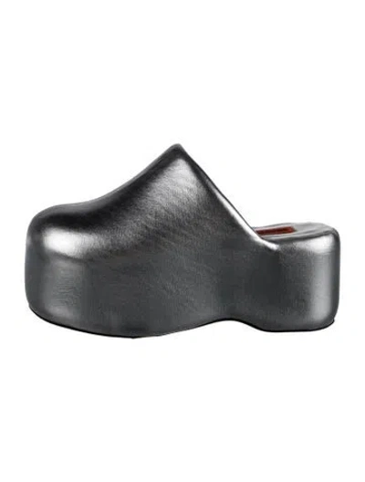 Pre-owned Simon Miller Mules In Metallic/silver