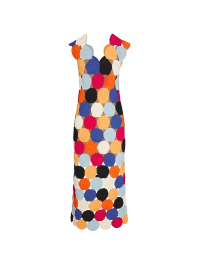 Simon Miller Muro Crochet Midi Dress In Multi