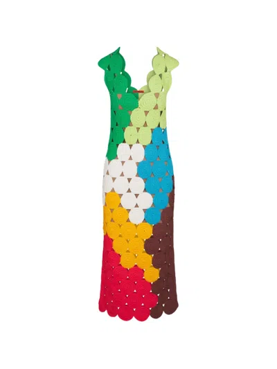 Simon Miller Muro Crochet Midi Dress In Multi