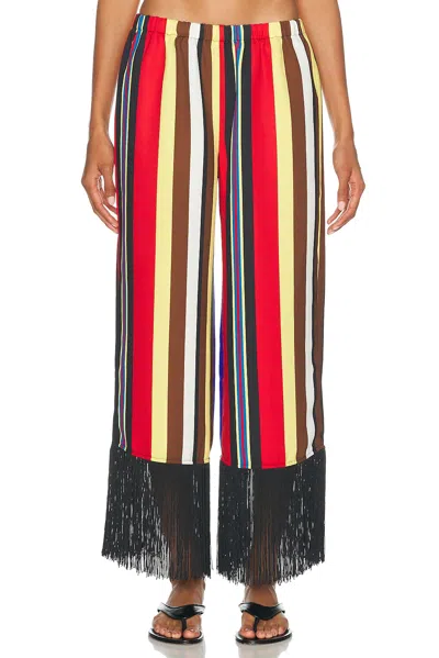 Simon Miller Nella Crepe Fringe Pant In Multi