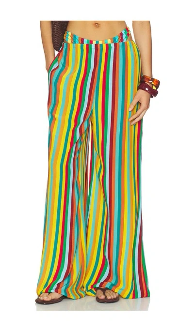 Simon Miller Nella Crepe Wide Leg Pant In Multi