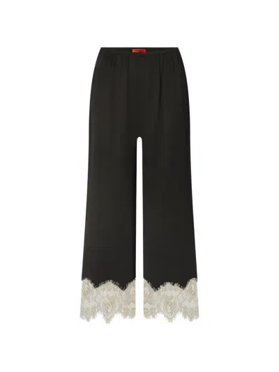 Simon Miller Nella Lace-trim Trousers In Black