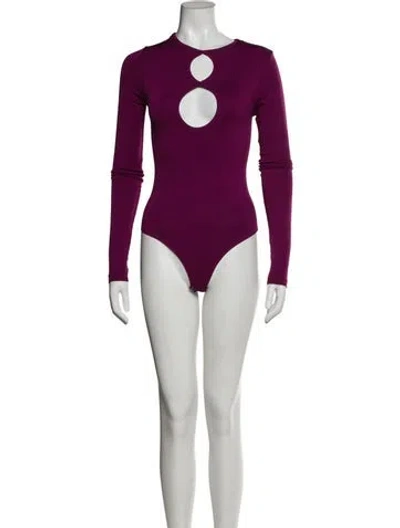 Pre-owned Simon Miller Nylon Crew Neck Bodysuit In Purple