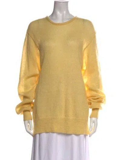 Pre-owned Simon Miller Nylon Crew Neck Sweater In Yellow