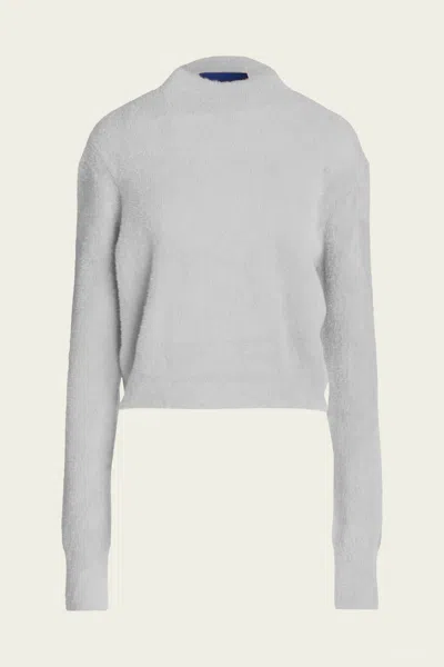 Simon Miller Oko Metallic Knit Sweater In Satellite Silver In Black
