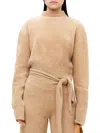 Simon Miller Tasi Womens High Rise Belted Ankle Pants In Beige