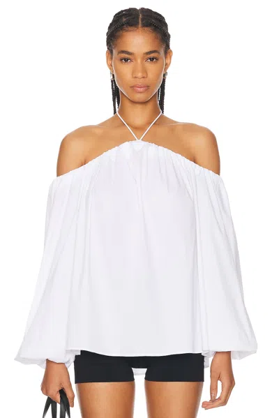 Simon Miller Oleander Poplin Top In White