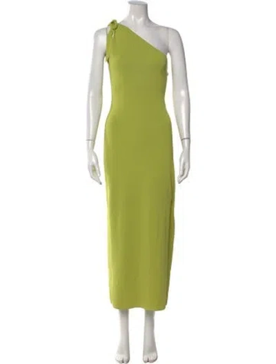 Pre-owned Simon Miller One-shoulder Long Dress In Green