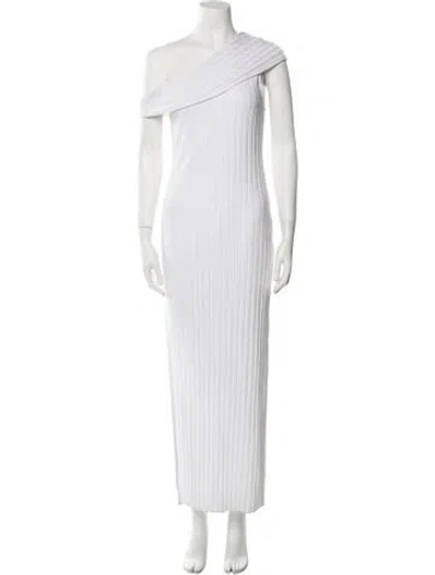 Pre-owned Simon Miller One-shoulder Long Dress In White