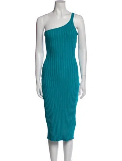 Pre-owned Simon Miller One-shoulder Midi Length Dress In Blue