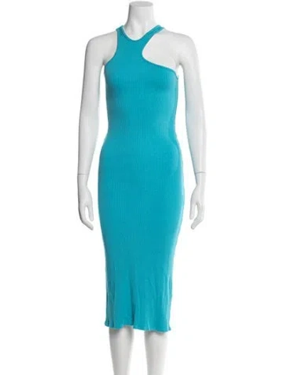 Pre-owned Simon Miller One-shoulder Midi Length Dress In Blue