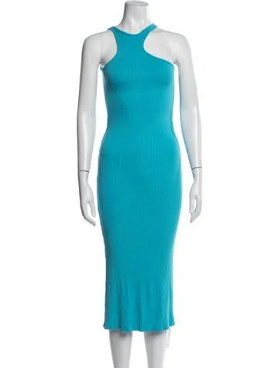 Pre-owned Simon Miller One-shoulder Midi Length Dress In Blue