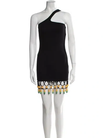 Pre-owned Simon Miller One-shoulder Mini Dress In Black