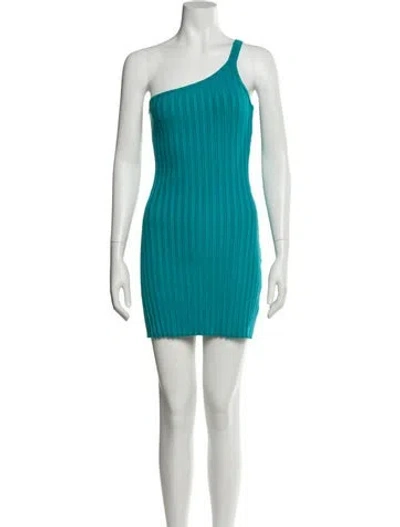 Pre-owned Simon Miller One-shoulder Mini Dress In Blue