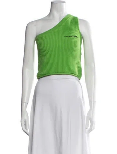 Pre-owned Simon Miller One-shoulder Sleeveless Crop Top In Yellow