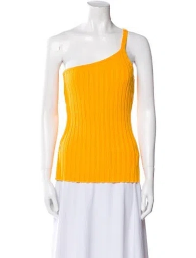 Pre-owned Simon Miller One-shoulder Sleeveless Top In Orange