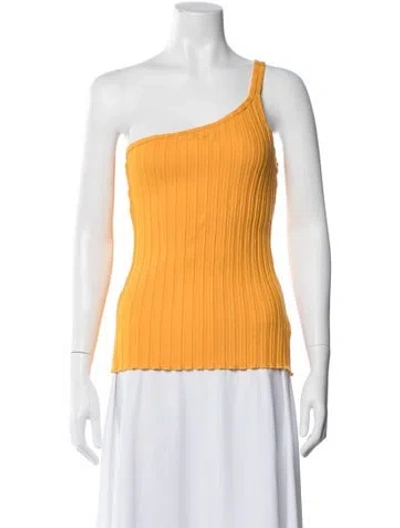 Pre-owned Simon Miller One-shoulder Sleeveless Top In Yellow