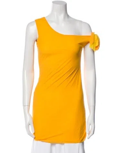 Pre-owned Simon Miller One-shoulder Sleeveless Tunic In Yellow