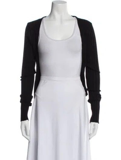 Pre-owned Simon Miller Open Front Sweater In Black