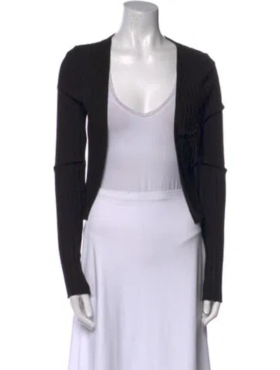 Pre-owned Simon Miller Open Front Sweater In Black