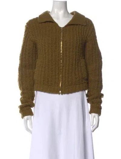 Pre-owned Simon Miller Open Front Sweater In Green