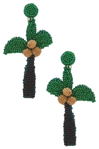 Simon Miller Palm Earrings In Green