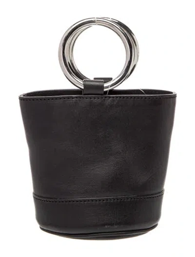 Pre-owned Simon Miller Patent Leather Bucket Bag In Black