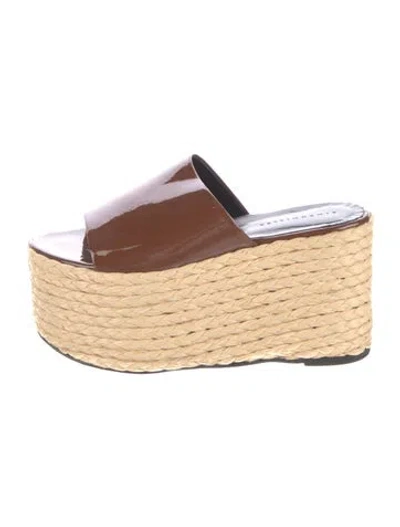 Pre-owned Simon Miller Patent Leather Espadrilles In Brown