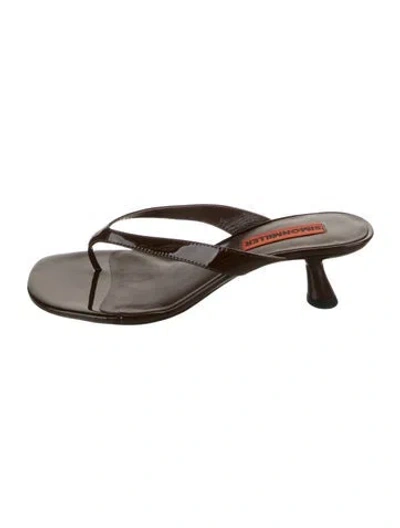 Pre-owned Simon Miller Patent Leather Flip Flops In Multicolor