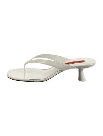 Pre-owned Simon Miller Patent Leather Flip Flops W/ Tags In White