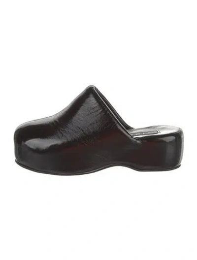Pre-owned Simon Miller Patent Leather Mules In Brown