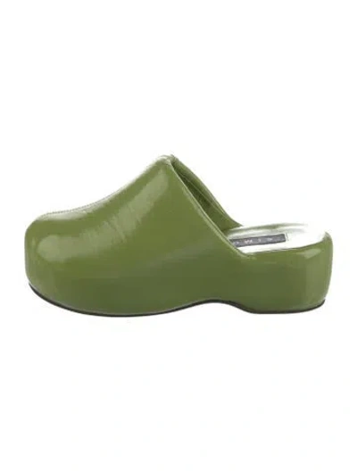 Pre-owned Simon Miller Patent Leather Mules In Green