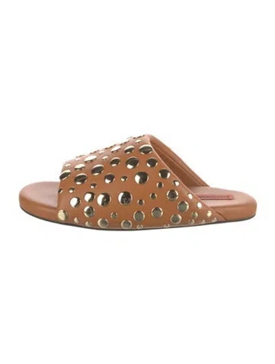 Pre-owned Simon Miller Patent Leather Slides In Brown