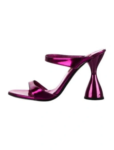Pre-owned Simon Miller Patent Leather Slides In Purple