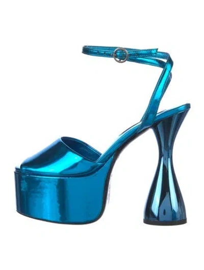 Pre-owned Simon Miller Patent Leather Slingback Pumps In Blue