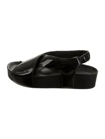 Pre-owned Simon Miller Patent Leather Slingback Sandals In Black