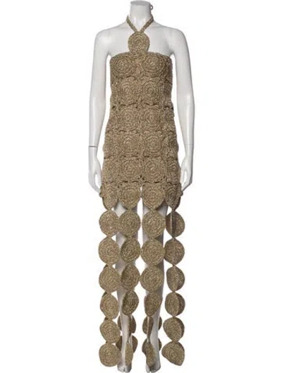 Pre-owned Simon Miller Patterned Long Dress In Gold