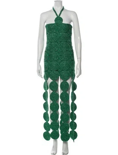 Pre-owned Simon Miller Patterned Long Dress In Green