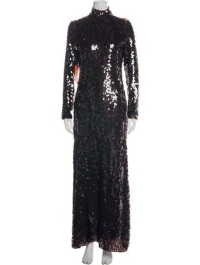 Pre-owned Simon Miller Patterned Long Dress W/ Tags In Black