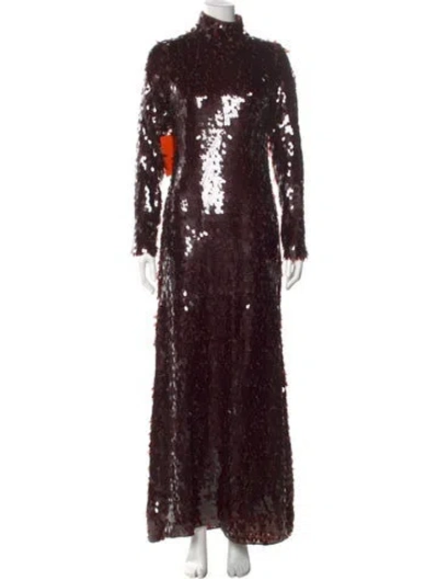 Pre-owned Simon Miller Patterned Long Dress W/ Tags In Brown