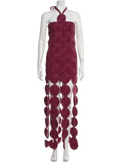 Pre-owned Simon Miller Patterned Long Dress W/ Tags In Pink