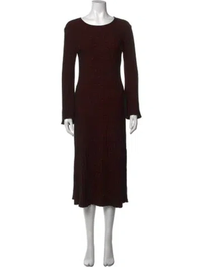 Pre-owned Simon Miller Patterned Midi Length Dress In Black