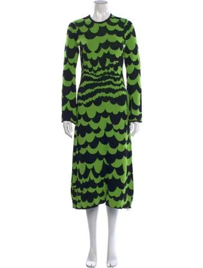 Pre-owned Simon Miller Patterned Midi Length Dress In Green