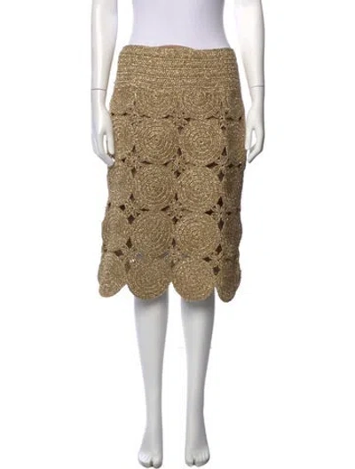 Pre-owned Simon Miller Patterned Midi Length Skirt In Multi